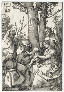 A Sagrada Família com Joachim e Anna, 1511. de Albrecht Dürer