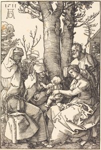 A Sagrada Família com Joaquim e Ana sob uma árvore de Albrecht Dürer