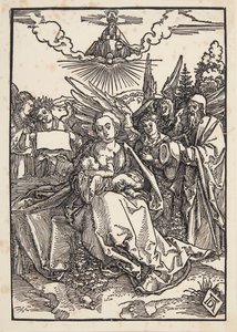 A Sagrada Família com cinco anjos de Albrecht Dürer