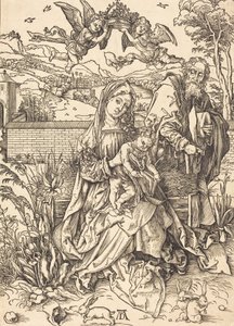 A Sagrada Família com as Três Lebres, c. 14971498. de Albrecht Dürer
