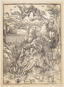 A Sagrada Família com três lebres de Albrecht Dürer