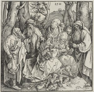 O Santo Parentesco e Dois Anjos Musicais de Albrecht Dürer