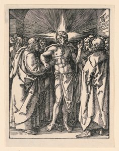 A Incredulidade de São Tomás, da série A Pequena Paixão de Albrecht Dürer