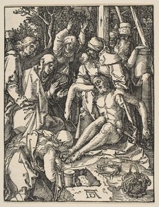 A Lamentação, de The Small Passion, ca. 1509 de Albrecht Dürer