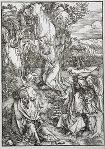 A Grande Paixão: Cristo no Monte das Oliveiras de Albrecht Dürer