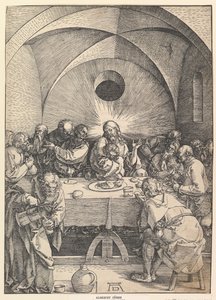 A Última Ceia, de A Grande Paixão, 1510. de Albrecht Dürer