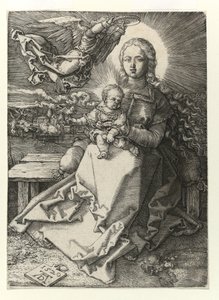 A Madonna coroada por um anjo, 1520 de Albrecht Dürer
