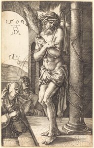 O homem das dores ao lado da coluna de Albrecht Dürer