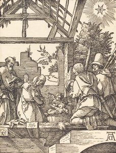 A Natividade, provavelmente c. 15091510. de Albrecht Dürer