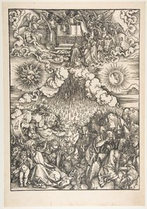 A Abertura do Quinto e Sexto Selos, do Apocalipse. de Albrecht Dürer