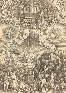 A Abertura do Quinto e Sexto Selos, provavelmente c. 14961498. de Albrecht Dürer