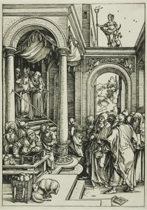 A Apresentação da Virgem no Templo, de A Vida da Virgem de Albrecht Dürer