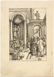 A Apresentação da Virgem no Templo, de A Vida da Virgem de Albrecht Dürer