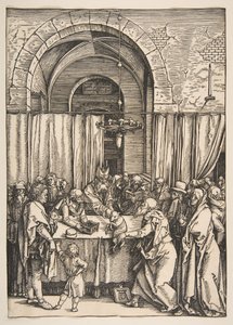 A Oferta de Rejeição de Joachims, de A Vida da Virgem, ca. 1504 de Albrecht Dürer