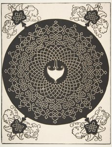 “O segundo nó”. Roundel entrelaçado com um Amazon Shield em seu centro, 1521 antes. de Albrecht Dürer