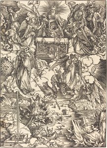 Os sete anjos com as trombetas de Albrecht Dürer