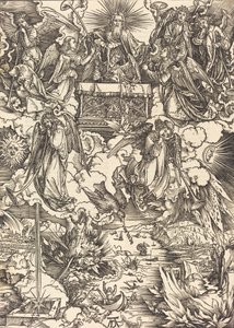 Os Sete Anjos com as Trombetas, provavelmente c. 14961498. de Albrecht Dürer