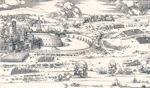 O cerco de uma fortaleza I, 1527 1906 de Albrecht Dürer
