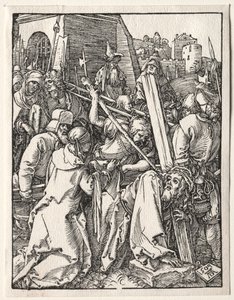 A pequena paixão: Cristo carregando a cruz, 1509. de Albrecht Dürer