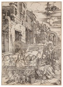 A Estadia da Sagrada Família no Egito, de A Vida da Virgem, c. 1504. de Albrecht Dürer