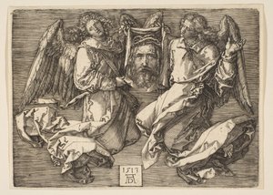 O Sudário exibido por dois anjos, 1513. de Albrecht Dürer