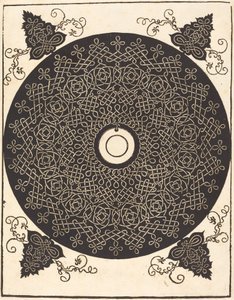 O Terceiro Nó (com um círculo preto em um medalhão branco) de Albrecht Dürer