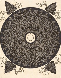 O Terceiro Nó com um círculo preto em um medalhão branco, provavelmente 15061507. de Albrecht Dürer