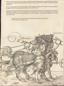 A Carruagem Triunfal de Maximiliano I (O Grande Carro Triunfal) [placa 7 de 8] de Albrecht Dürer