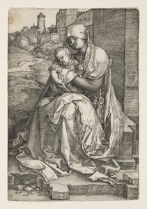 A Virgem sentada junto a um muro de Albrecht Dürer