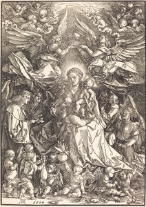 A Virgem Rodeada de Muitos Anjos de Albrecht Dürer