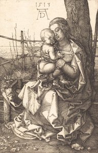 A Virgem e o Menino sentados junto a uma árvore, 1513. de Albrecht Dürer
