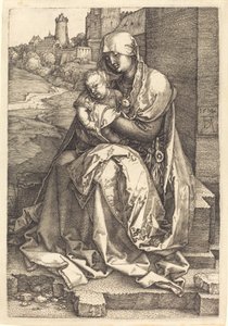 A Virgem e o Menino sentados junto ao Muro de Albrecht Dürer
