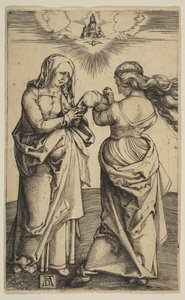 A Virgem e o Menino com o Menino Jesus e Santa Ana, ca. 1500. de Albrecht Dürer