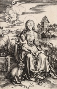 A Virgem e o Menino com o Macaco, c. 1498. de Albrecht Dürer