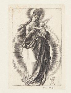 A Virgem no crescente com uma coroa de estrelas de Albrecht Dürer