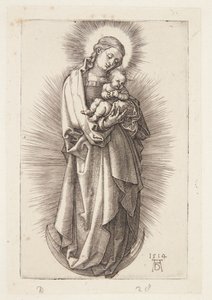 A Virgem no crescente com um diadema de Albrecht Dürer