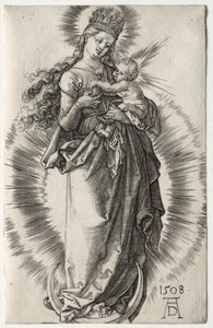 A Virgem com uma coroa estrelada de Albrecht Dürer