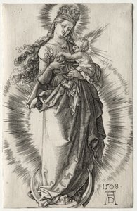 A Virgem com uma coroa estrelada, 1508. de Albrecht Dürer