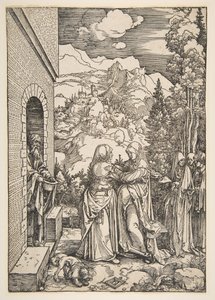 A Visitação, de A Vida da Virgem, 1503-4. de Albrecht Dürer
