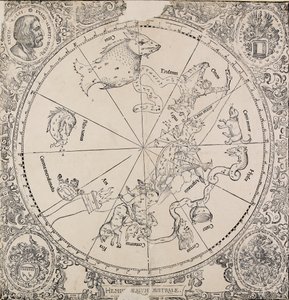 O mapa chelestial do hemisfério sul, início do século 16 de Albrecht Dürer