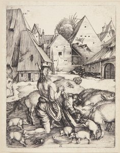 O filho pródigo entre os porcos de Albrecht Dürer