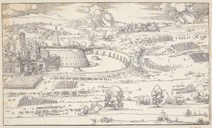 O cerco de uma fortaleza de Albrecht Dürer