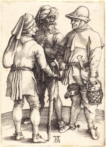 Três camponeses em conversa de Albrecht Dürer