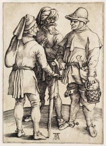 Três camponeses em conversa de Albrecht Dürer