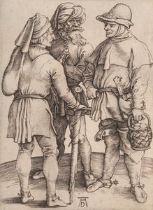 Três Camponeses em Conversa, 1497-1498. de Albrecht Dürer