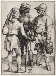 Três camponeses em conversa, c. 1497 de Albrecht Dürer