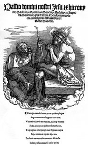 Página de título da série A Grande Paixão, 1510, 1936 de Albrecht Dürer