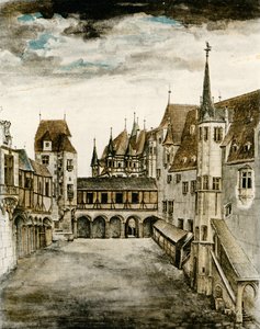 Vista do pátio do castelo de Albrecht Dürer