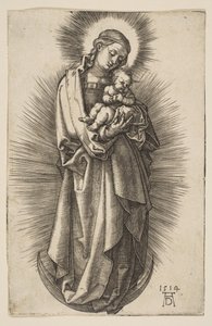 Virgem e Criança no Crescente com um Diadema, 1514. de Albrecht Dürer