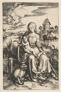 Virgem e Criança com o Macaco, ca. 1498 de Albrecht Dürer